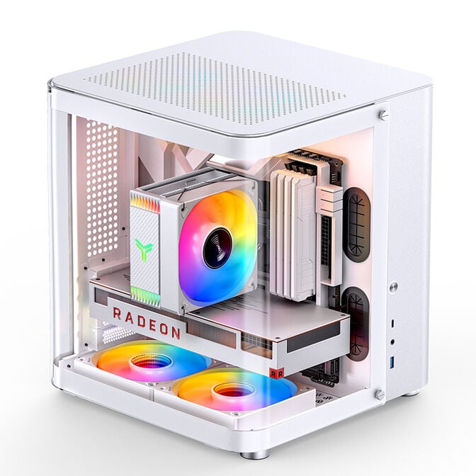 Caixa Micro-ATX Jonsbo TK-1 2.0 Vidro Temperado Branco image number 4