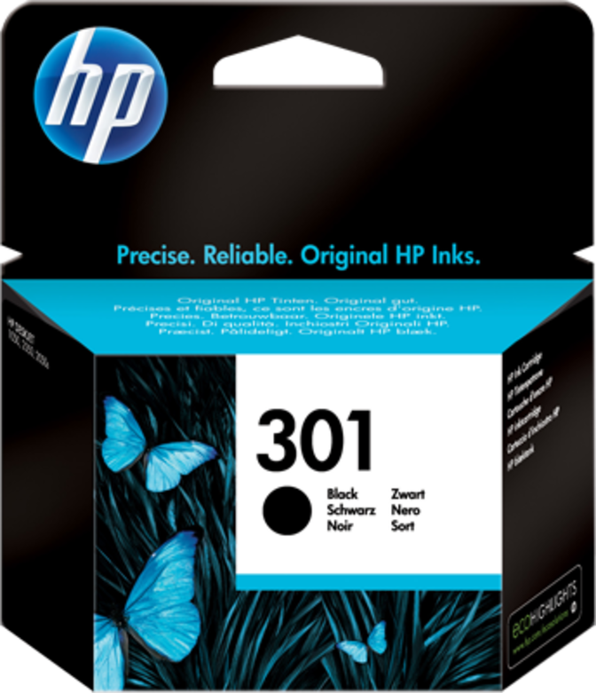 Tinteiro HP 301 Preto image number 0