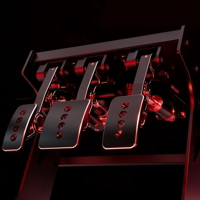 Pedais Hidr&aacute;ulicos Simagic P1000i-RS - 3 Pedais - Invertidos -  Loadcell 100Kg image number 3