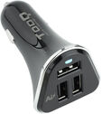 Carregador de Isqueiro Tooq 3x USB 5V/5.2A Preto image number null