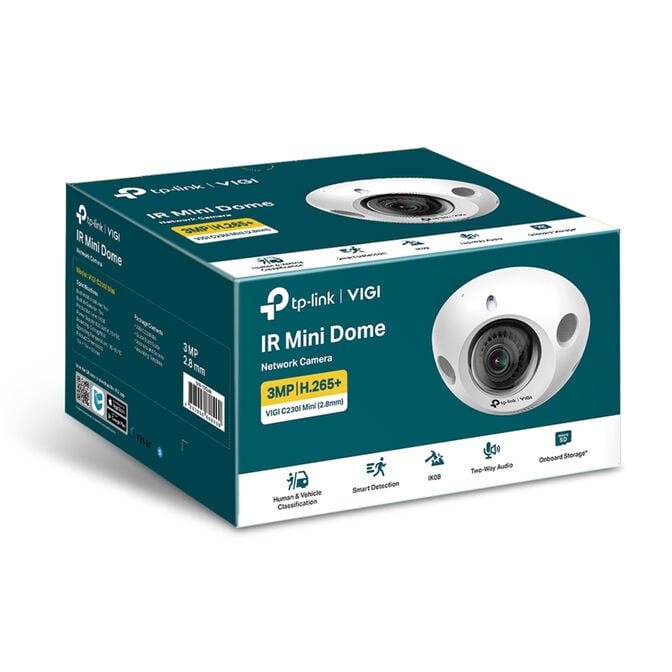 C&acirc;mara de Seguran&ccedil;a de Rede TP-Link VIGI C230I Mini 2.8mm 3MP IR PoE Mini Dome Ultra HD 1296p image number 1