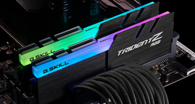 G.Skill Kit 16GB (2 X 8GB) DDR4 3200MHz Trident Z RGB AMD CL16 image number 3