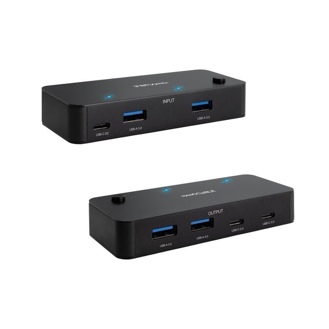 Switch Comutador Nanocable 2x USB 3.0 a 2xUSB-A 3.0 + 2x USB-C 3.0 image number 1