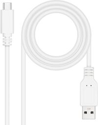Cabo USB 2.0 3A Nanocable USB-C/M > USB-A/M 3 M Branco
