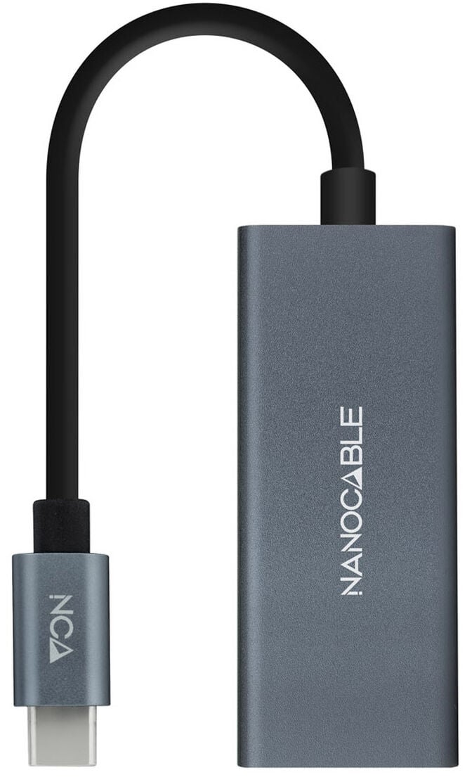 Adaptador Gigabit Nanocable USB-C a Ethernet Gigabit 10/100/1000 Mbps 15 CM Cinzento image number 0