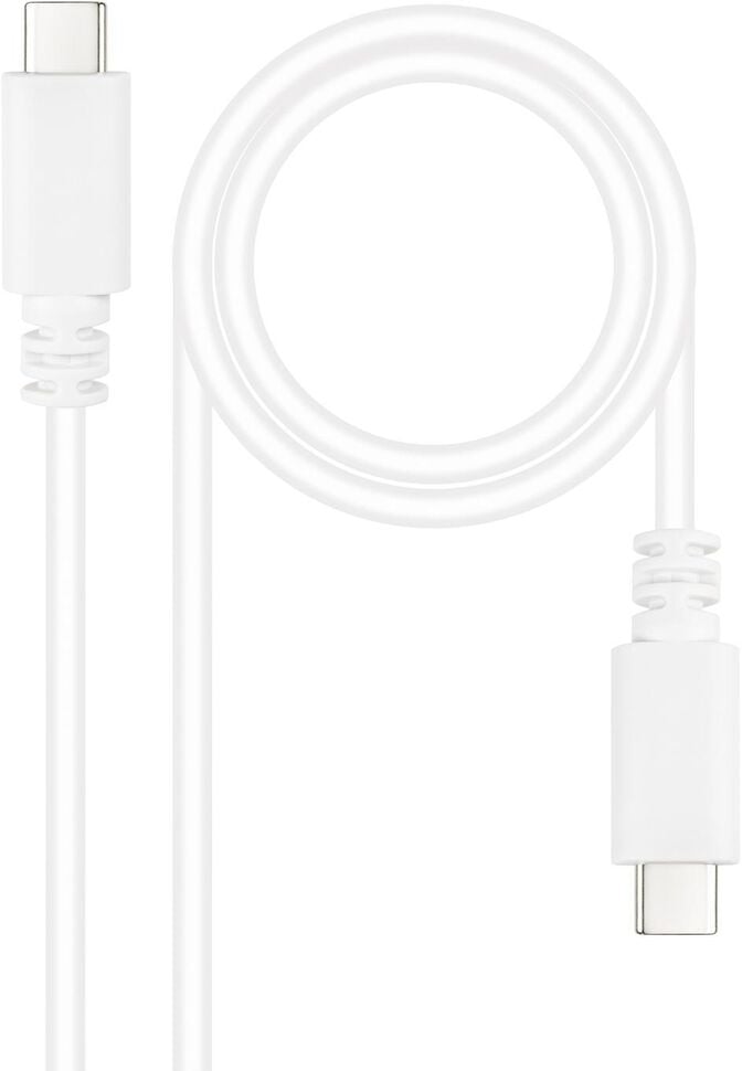 Cabo USB 2.0 3A Nanocable USB-C M/M 1 M Branco image number 0