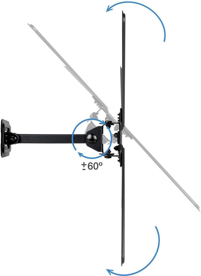 Suporte de Parede Tooq Tilt e Girat&oacute;rio 13" a 55" 67-199 mm Max. 25kg Preto image number 3