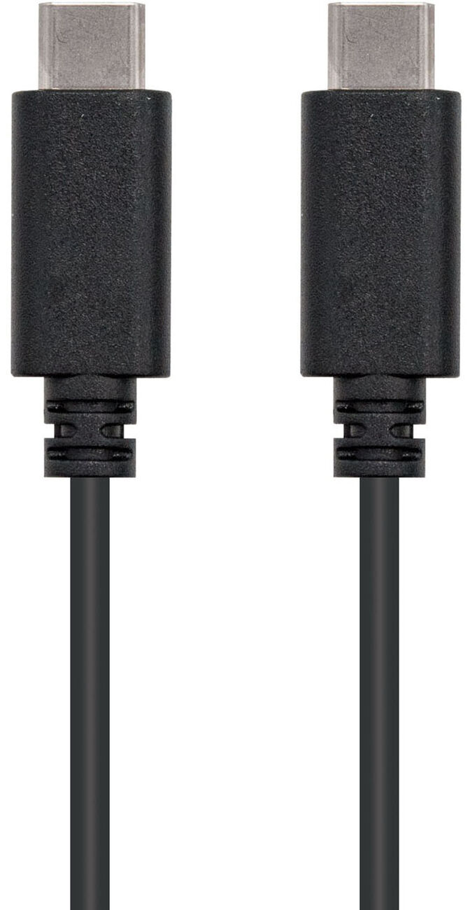 Cabo USB 2.0 3A Nanocable USB-C M/M 2 M Preto image number 1