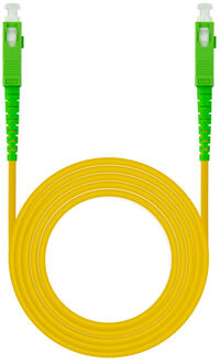Cabo de Fibra &Oacute;ptica Nanocable SC/APC-SC/APC Monomodo Simplex LSZH 5 M Amarelo