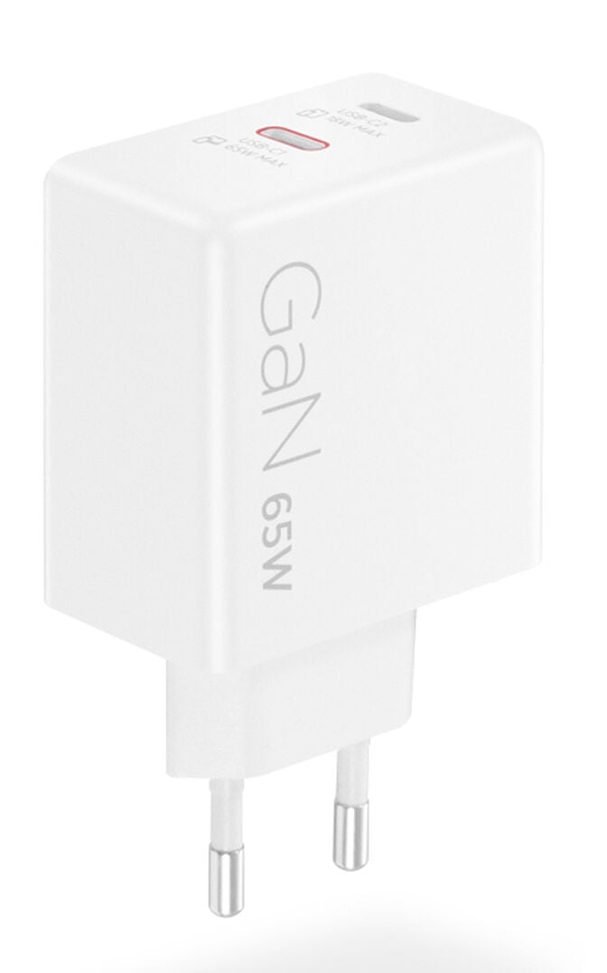 Carregador Lenovo de Parede USB-C 65W Dual GaN Branco + Cabo USB-C 1.5m image number 1