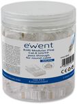 Fichas RJ45 Ewent Modulares Pass-Through Cat.6 U/UTP Transparentes (Pack-100) image number null