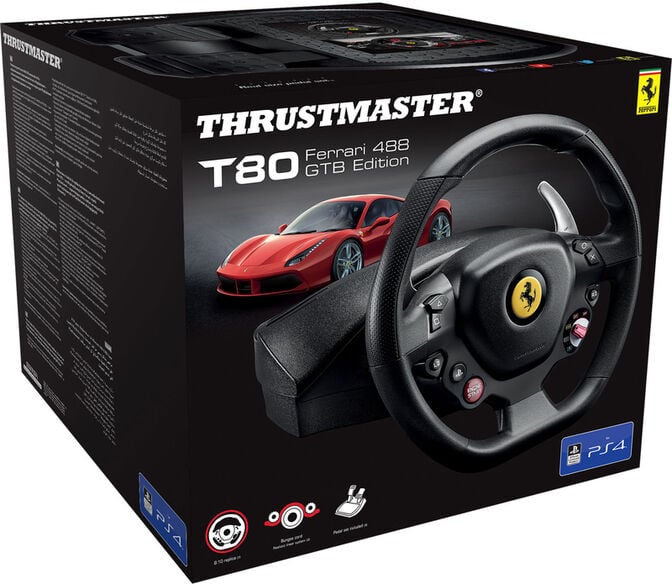 Volante + Pedais Thrustmaster T80 RW Ferrari 488 GTB PS5 / PS4 / PC image number 4