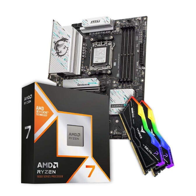 Bundle CPU Ryzen 7 9800X3D + Motherboard MSI B850 GAMING PLUS + Team Group Kit 32GB (2 x 16GB) DDR5 6000MHz image number 0