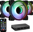 Ventoinha Aerocool Mirage 12 ARGB Pro Preto 120mm (Pack 3) image number null