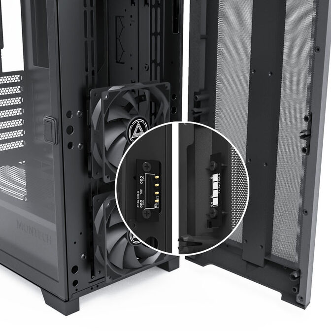 Caixa ATX Montech SKY ONE Lite Vidro Temperado Preto image number 5