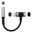 Cabo Adaptador Nanocable USB-C A JACK+USB-C/H PD 60W Preto image number null