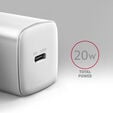 Carregador de parede AXAGON ACU-PD20W, 1 porta (USB-C), PD3.0/PPS/QC4+/AFC/Apple, 20 W, Branco image number null