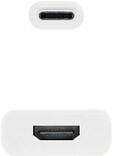 Adaptador Nanocable USB-C M > HDMI F 15 CM Branco image number null