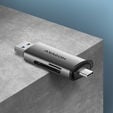 Leitor de cart&otilde;es AXAGON CRE-SAC External USB 3.2 Gen1 Type-C+Type-A 2-slot SD/microSD image number null