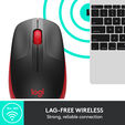 Rato Logitech M190 1000DPI Wireless Vermelho image number null