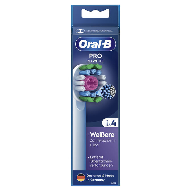 Recargas para Escova de Dentes El&eacute;trica Oral-B Pro 3D White Pack 4 Unidades Branco image number 2