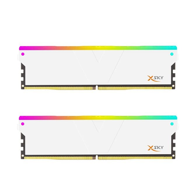 V-Color Kit 32GB (2 x 16GB) DDR5 6000MHz Manta Xsky RGB EXPO Branco CL30 (APENAS COMPAT&Iacute;VEL COM RYZEN) image number 0