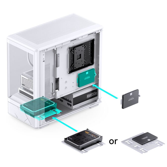 Caixa Micro-ATX Jonsbo D200 Vidro Temperado Branco image number 18