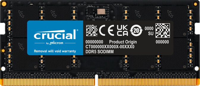 Crucial SO-DIMM 32GB DDR5 4800MHz CL40 image number 0