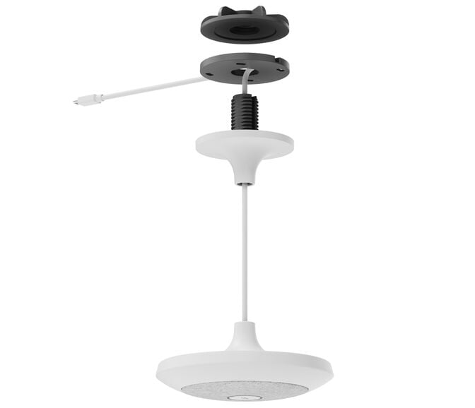 Suporte Logitech Rally Mic Pod Pendant Mount Branco image number 0
