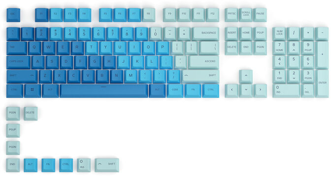 Conjunto de 114 Teclas Glorious PBT Caribbean Ocean (US ANSI) image number 0