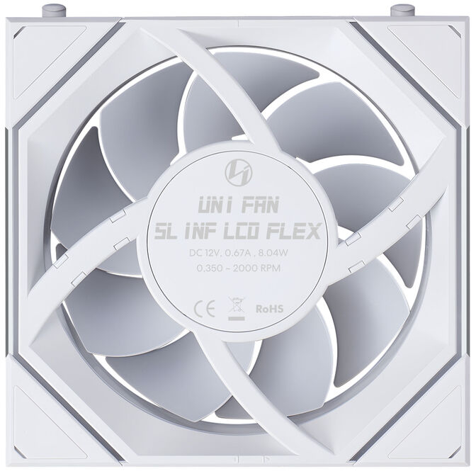 Ventoinha Lian Li UNI FAN SL120 LCD Infinity FLEX Wireless Branco 120mm image number 4