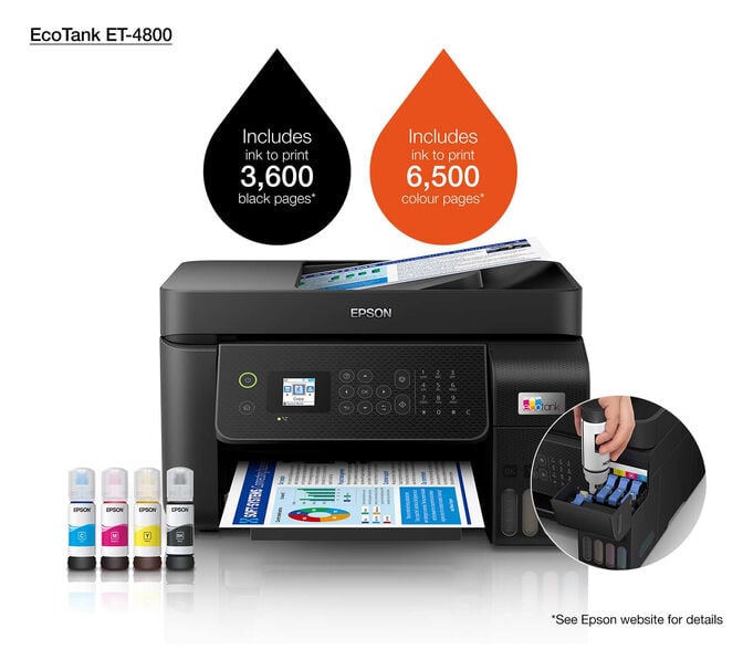 Impressora Multifun&ccedil;&otilde;es a Jato de Tinta Epson EcoTank ET-4800 Wi-Fi image number 19