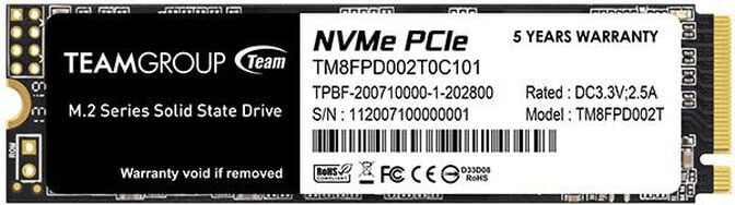 SSD Team Group MP33 PRO 2TB M.2 NVMe (2400/2100MB/s) image number 0