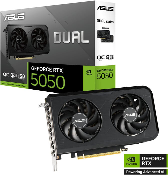 Gr&aacute;fica Asus GeForce&reg; RTX 5050 Dual OC 8GB GDDR6 DLSS4 image number 0