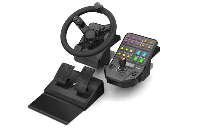 Conjunto Logitech G Saitek Heavy Equipment Volante + Pedais PC image number 0
