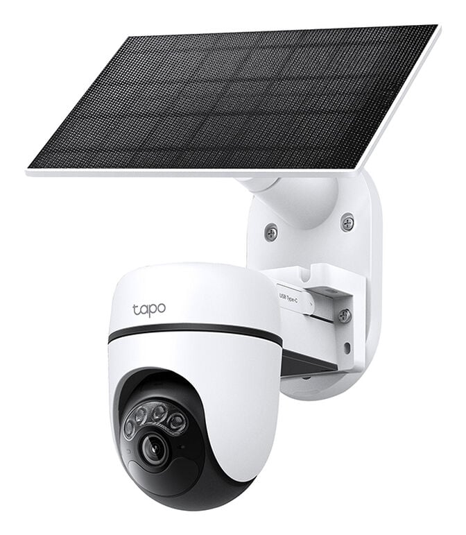C&acirc;mara de Seguran&ccedil;a TP-Link Tapo TC90 KIT 2K 3MP Pan/Tilt Outdoor IP65 Security Wi-Fi com Bateria + Painel Solar Tapo A201 image number 0