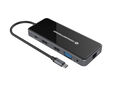 HUB USB Conceptronic 12-in-1 USB-C 3.2 > 3x USB-A 3.0 + 2x HDMI + VGA + USB 2.0 + Gigabit + USB-C (PD100W) + Leitor de Cart&otilde;es + &Aacute;udio image number null