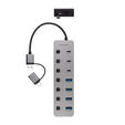 Hub Nanocable USB-C+USB-A/M para 4xUSB-A + 3xUSB-C 3.0 + USB-C 5V image number null