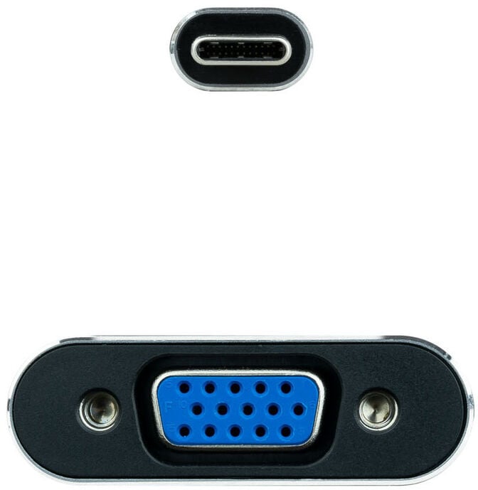 Adaptador Nanocable USB-C M > VGA F 10 CM Cinza image number 1