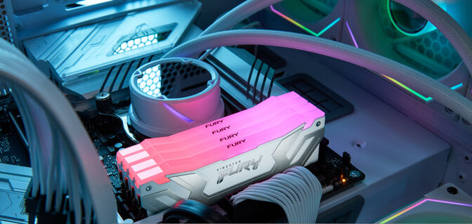 Kingston Kit 48GB (2 x 24GB) DDR5 CU-DIMM 8400MHz FURY Renegade RGB White CL40 image number 6