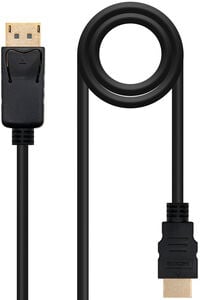 Cabo Conversor Nanocable DisplayPort/M > HDMI/M 0.5 M Preto