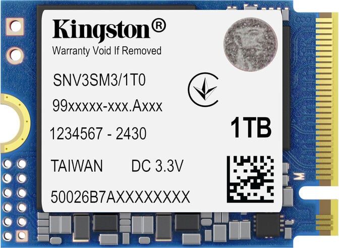 SSD Kingston NV3 1TB Gen4 M.2 NVMe 2230 (6000/4000MB/s) image number 0