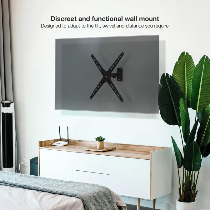 Suporte de Parede Tooq Tilt e Girat&oacute;rio 13" a 55" 67-199 mm Max. 25kg Preto image number 6