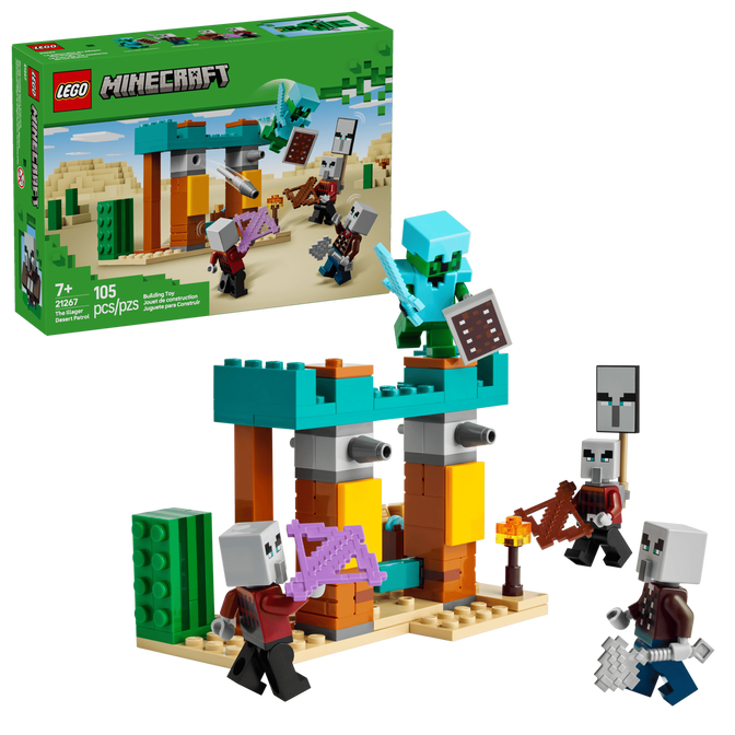 LEGO Minecraft: A Patrulha do Deserto Illager, 105 Pe&ccedil;as (21267) image number 0