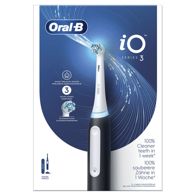 Escova de Dentes El&eacute;trica Oral-B iO Series 3N Matt Black com Estojo de Viagem image number 0