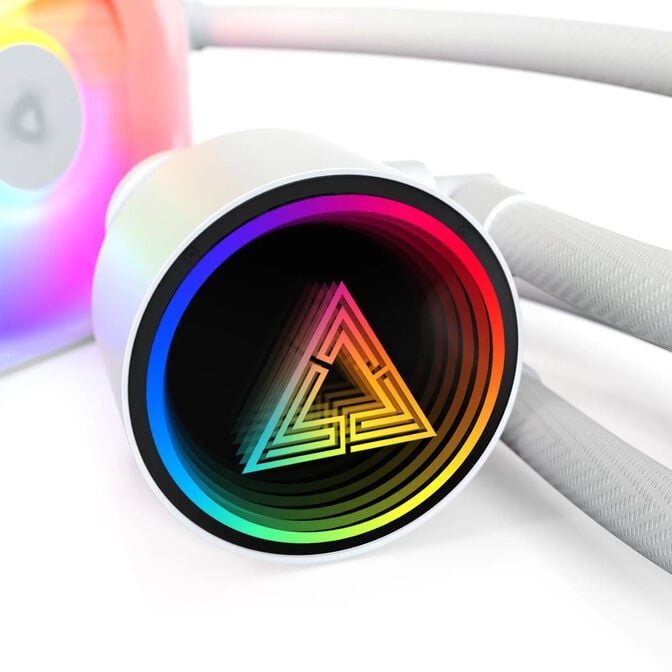 Water Cooler CPU Montech LightFlow ARGB 360mm Branco image number 4