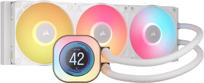 Water Cooler CPU Corsair iCUE LINK TITAN 360 RX RGB LCD 360mm Branco image number 0