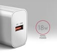 Carregador de parede AXAGON ACU-QC18W, 1 porta (USB-A), QC3.0/AFC/Apple, 18 W, Branco image number null