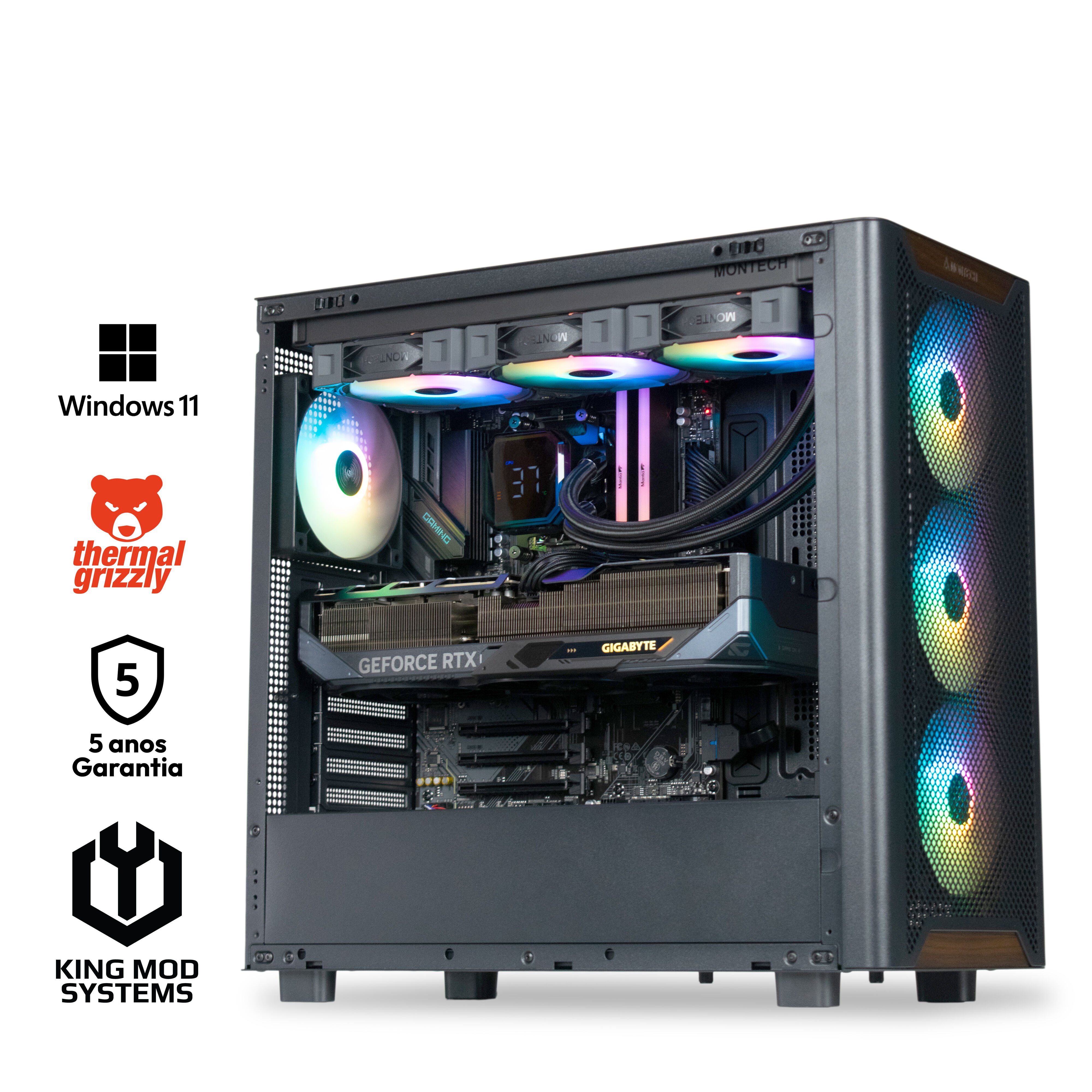 Computador King Mod Gamer-PC Ryzen 7 9800X3D 32GB DDR5 2TB RTX 5070 Ti WiFi W11 V2