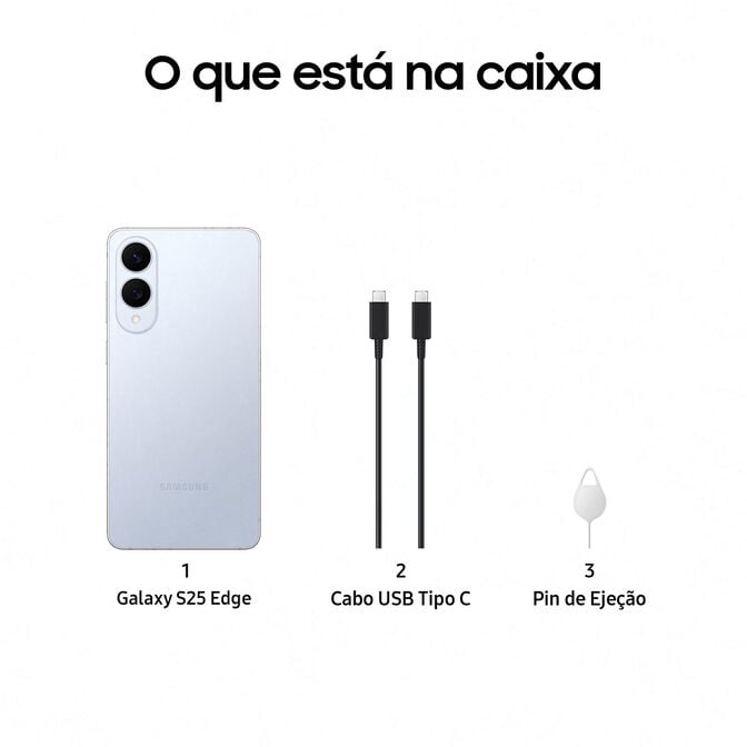 Smartphone Samsung Galaxy S25 Edge  6.7" (12 / 256GB) 120Hz Azul Gelo image number 5